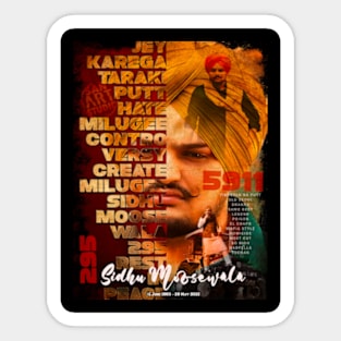 Sidhu Moosewala Tribute Sticker